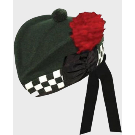 Black & White Army Glengarry Diced Hat