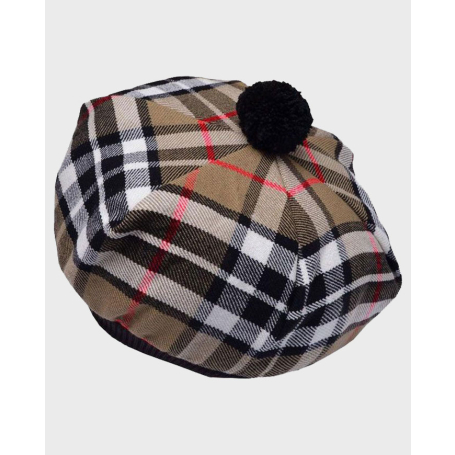 Camel Of Thompson Tartan Wool Scottish Tammy Hat