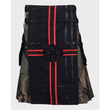 Camouflage Gothic Fashion Utility Kilt