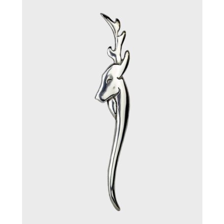 Silver Head Stag Kilt Pin