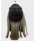 Antique Scottish Horse Hair Sporran With Chain,Black Chain
