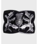 Black Celtic Chrome Design Kilt Buckle