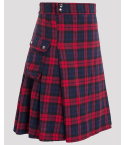 Brown Modern Utility Tartan kilt With Tartan Straps
