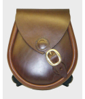 Brown Leather Sporran With Chain Belt,