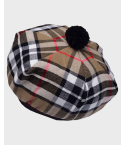 Camel Of Thompson Tartan Wool Scottish Tammy Hat