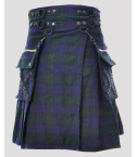 Cato Black Watch Utility Style Tartan Kilt
