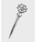 Chrome Finish Scottish Thistle Kilt Pin