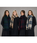 Bobbie Lambs wool Tartan Plaid Shawl Stole