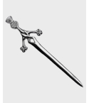 Deluxe Claymore Thistle Head Kilt Pin