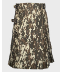 Digital Camouflage Gothic Utility Kilt with Cargo Pockets
