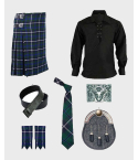 Douglas Tartan Scottish Kilt With Black Shirt Deal