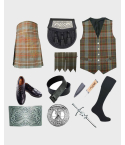 Fraser Weathered Wedding Tartan Kilt Deal