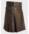 Gray Utility Kilt with Cargo Pockets