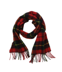 Wallace Red Modern Tartan Lambswool Scarf