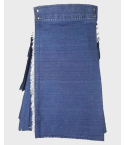 Indigo Classic Denim Utility Kilt