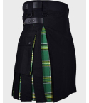 Irish Tartan Hybrid Kilt & Black Utility Kilt