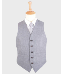 Light Grey Arrochar Wool Tweed Vest for Men