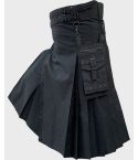  Modern Black Utility Kilt for All