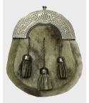 Premium Seal Skin Sporran Celtic Cantle Antique Finish