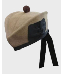 Pure Wool Camal Color Scottish Highland Glengarry Hat