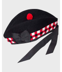 Pure Wool Diced Red & White Glengarry Hat