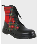 Royal Stewart Tartan With Plane Leather Long Brogues
