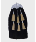 Scottish Black Horse Hair Sporran With 6 Tassels