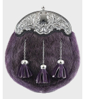 Seal Purple Sporran With 3 Thistle