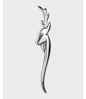 Silver Head Stag Kilt Pin