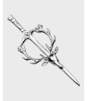 Stags Silver Head Thistle Kilt Pin