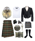 Scottish Kilt Deal for Men Highland Tartan Set with Prince Charlie Jacket
