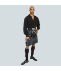 Scottish National Tartan Black Ghillie Shirt  Casual Kilt Outfit | True Kilt