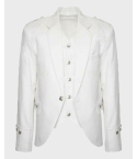 White Argyll Jacket & Vest Set Made To Measure