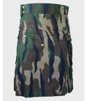 Woodland Camouflage Gothic Tactical Utility Kilt 